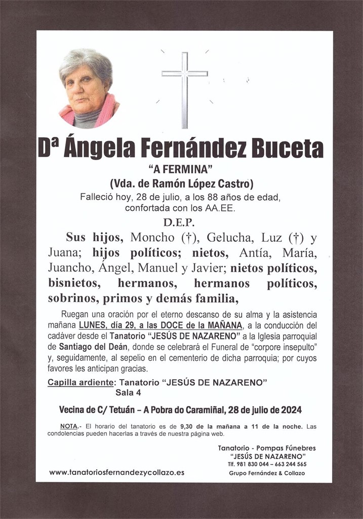 Foto principal Dª Ángela Fernández Buceta