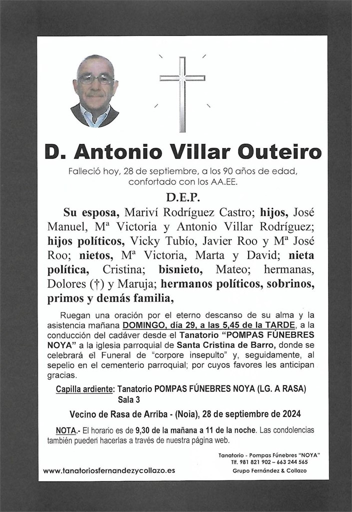 D. Antonio Villar Outeiro