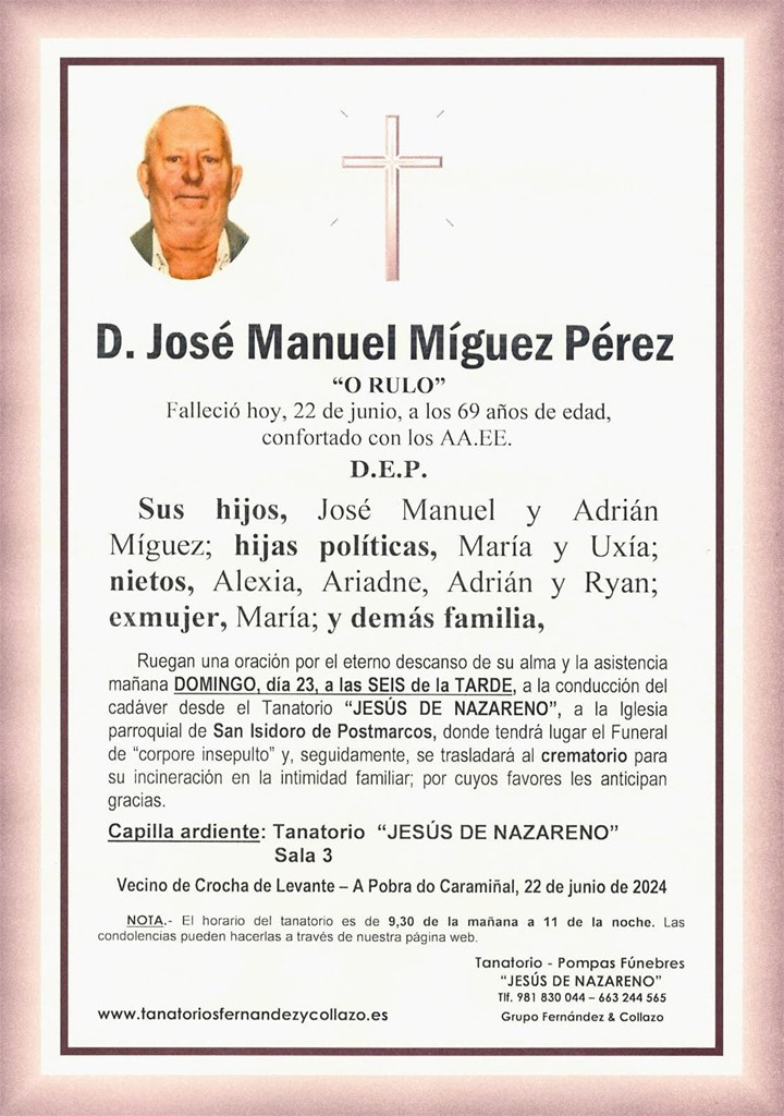 Foto principal D. José Manuel Míguez Pérez