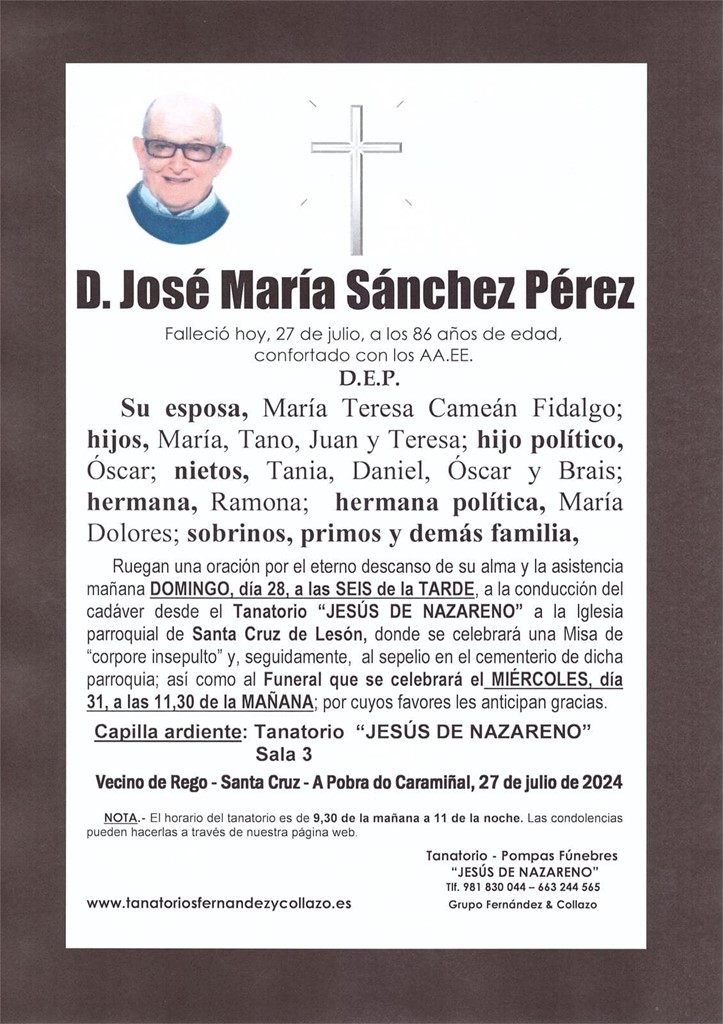 Foto principal D. José María Sánchez Pérez