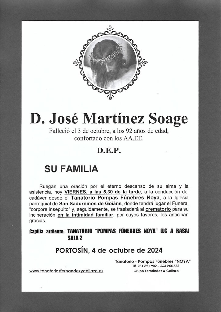 D. José Martínez Soage