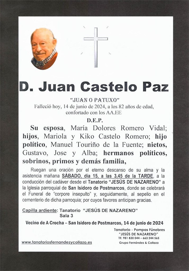 Foto principal D. Juan Castelo Paz 