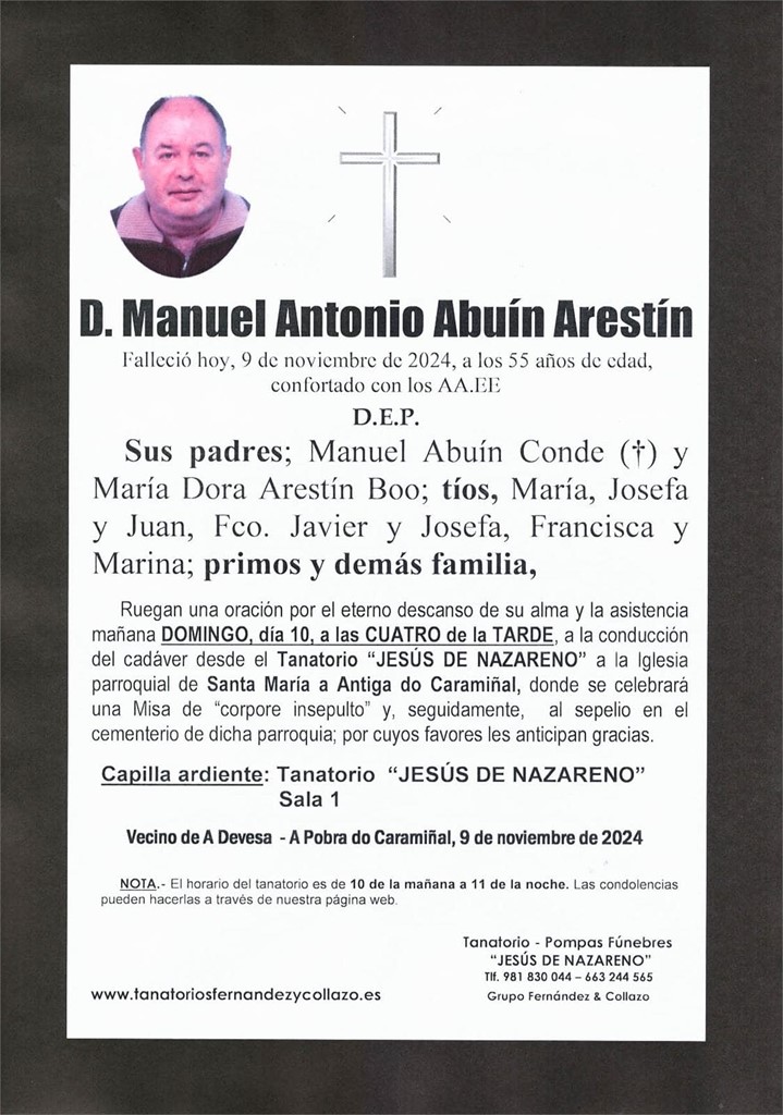 D. Manuel Antonio Abuín Arestín