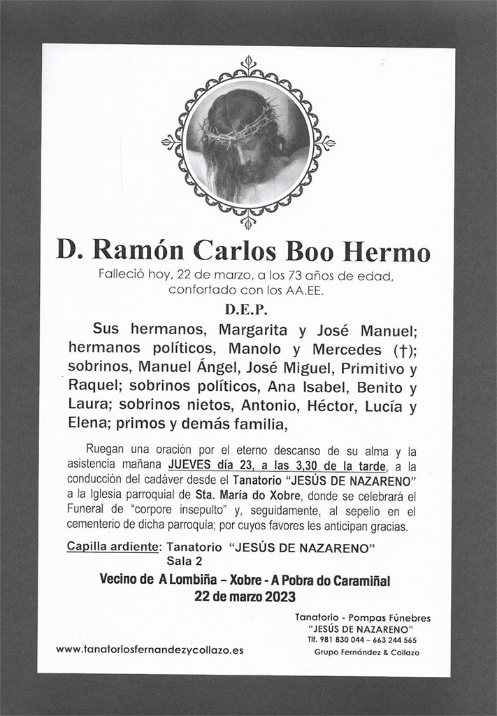 Foto principal D. Ramón Carlos Boo Hermo